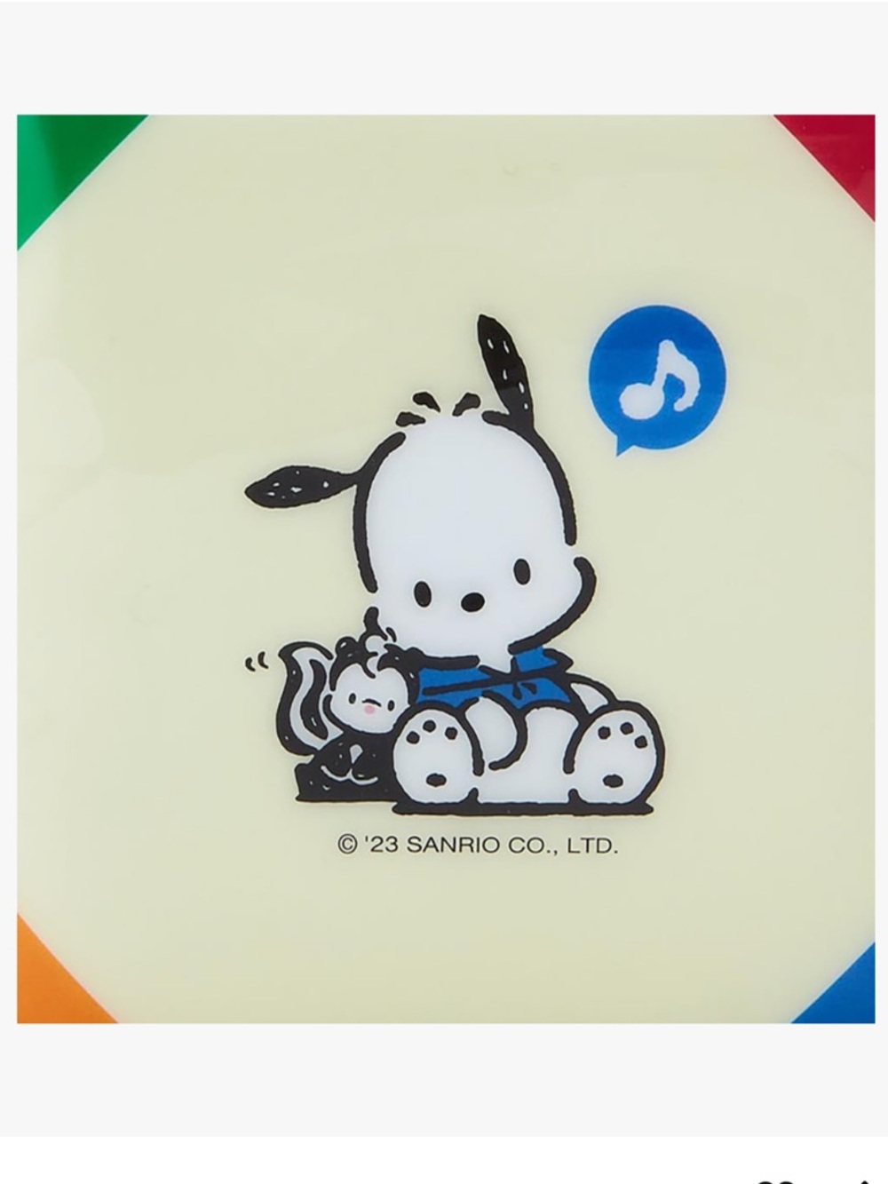 Sanrio Pochacco Red Vinyl Card Holder with Cream Snap - Picture 5 of 6